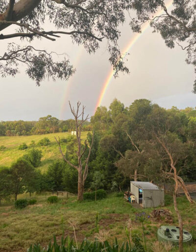 Rainbow Over Rural Property